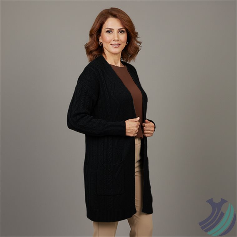 کاردیگان (ژاکت بافت) کش‌باف پشمی
